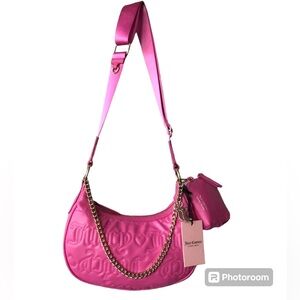 *new* Juicy Couture Puff Half Moon Crossbody Bag w Coin Purse Juicy